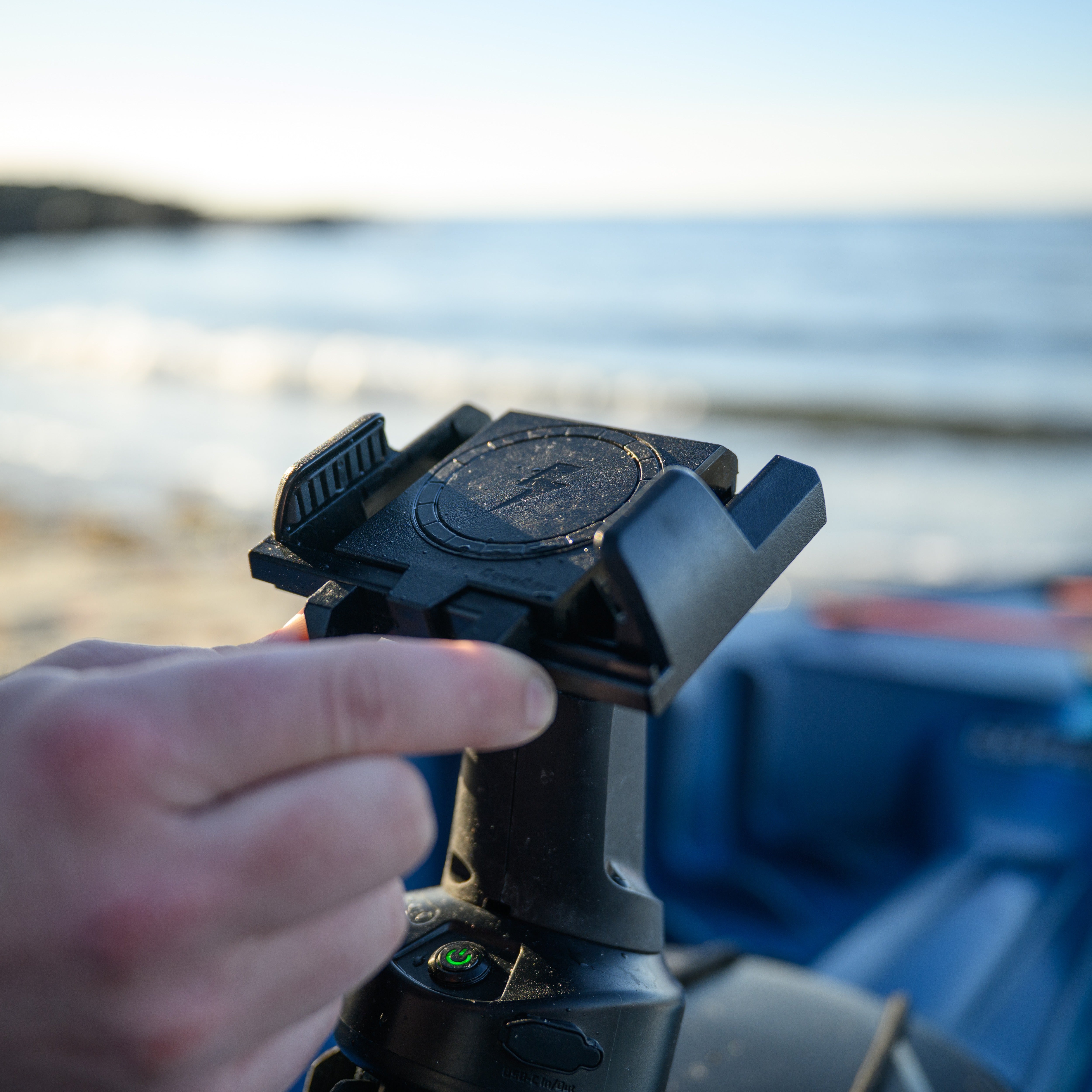 AquaAmp Go Waterproof Power Bank Wireless Phone Charger for cup holder Kayak, Boat, Golf Cart, UTV