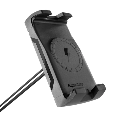 AquaAmp Waterproof phone charger clamping