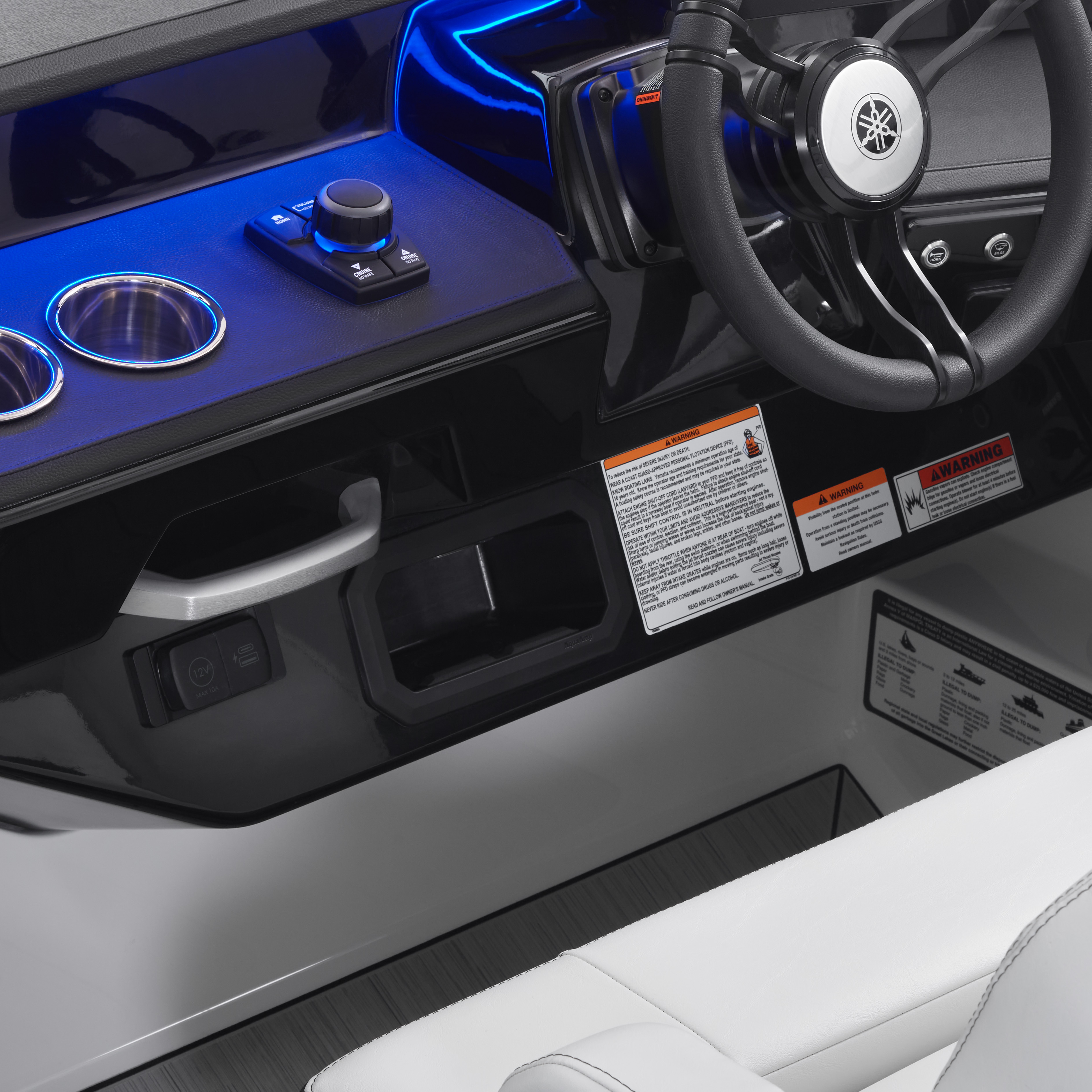 AquaAmp 700 Series Boat Wireless Phone Charger Cubby
